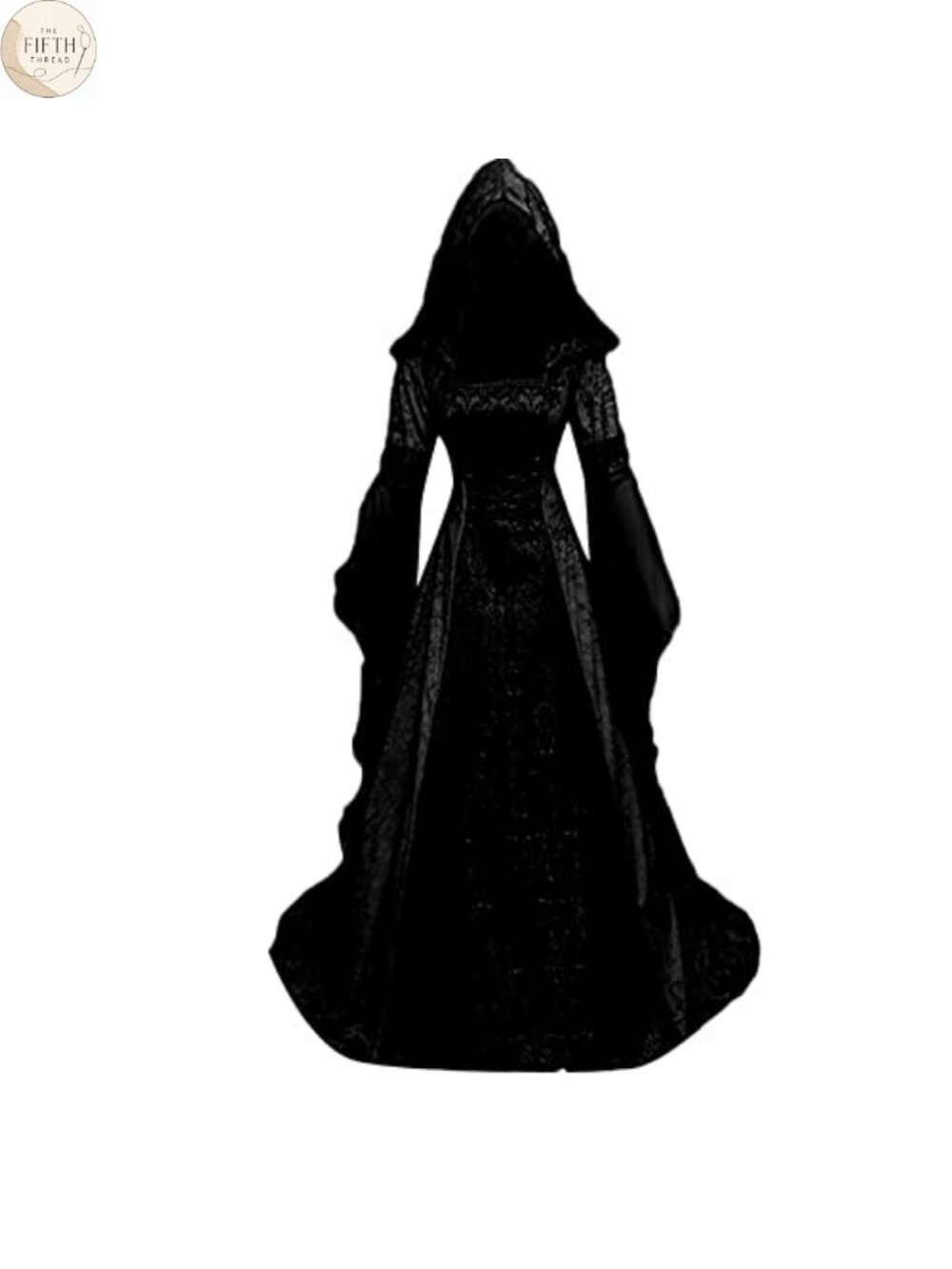 Women's Hooded Renaissance Costume Velvet Silk Dress Gothic Witch